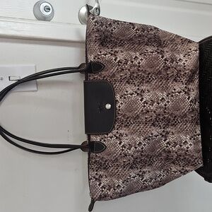 Le Pilage Saks Exclusive Large Shoulder Tote in Snakeskin